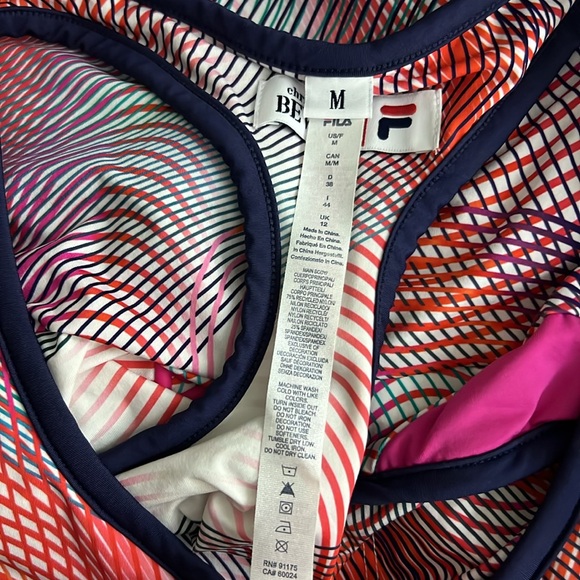 FILA x CHRISTOPHER BEVANS Women's Athletic Tennis Multicolor Tank Top M - Picture 11 of 11